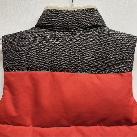 Gap Kids Puffer Vest Snap Pockets Herringbone Accents Size S - Picture 8 of 8
